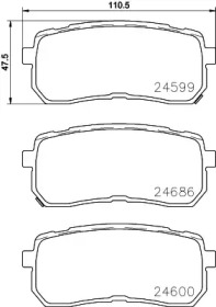 HELLA PAGID 8db355023231 -  Комплект тормозных колодок, дисковый тормоз